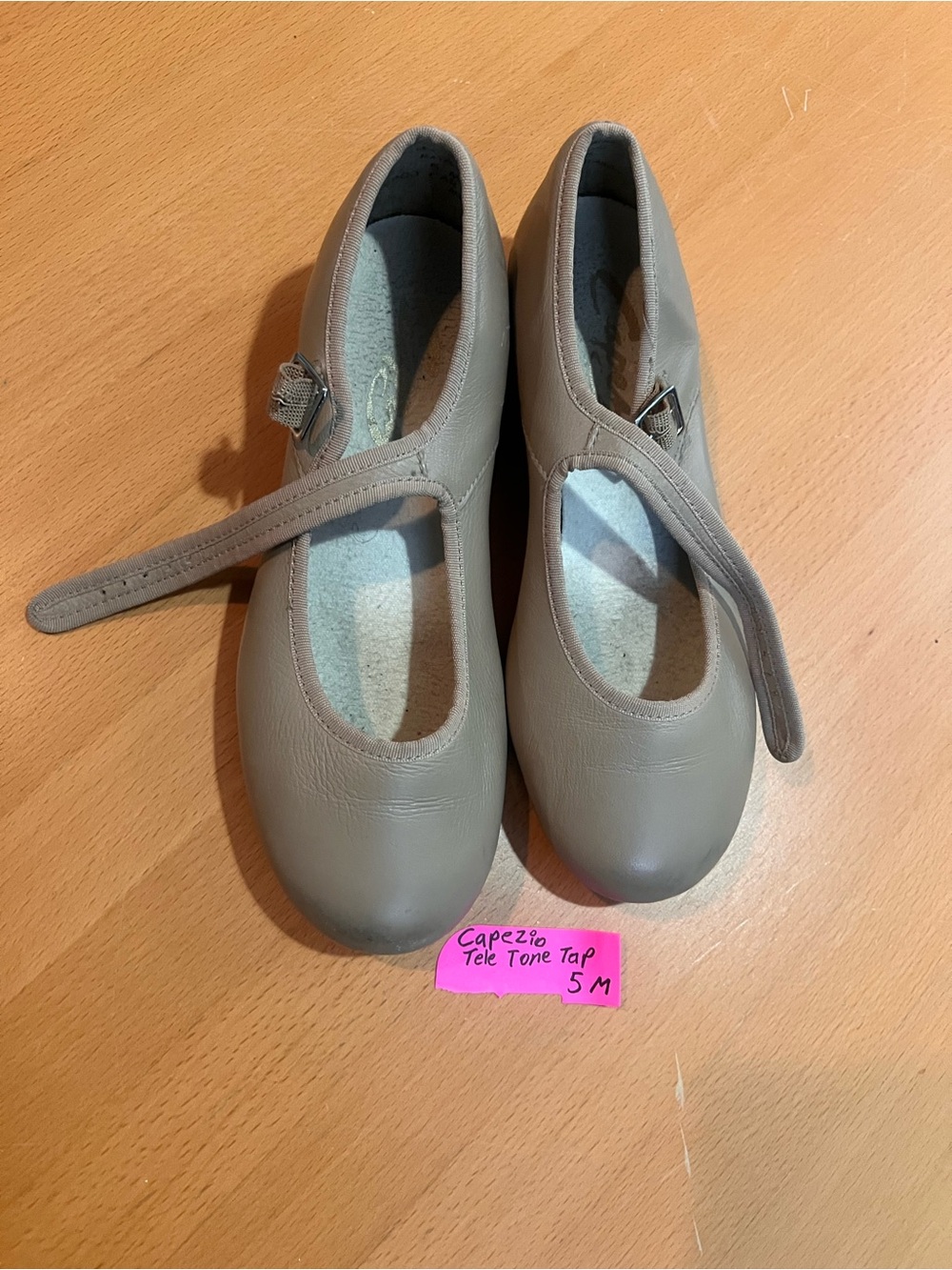 Capezio Girls' Tan Mary Jane Tap Shoes